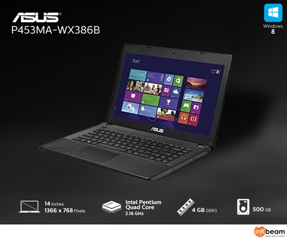 Electronics & Home Appliances: Asus-P453MA-WX386B Laptop Specification & Features